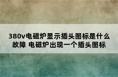 380v电磁炉显示插头图标是什么故障 电磁炉出现一个插头图标